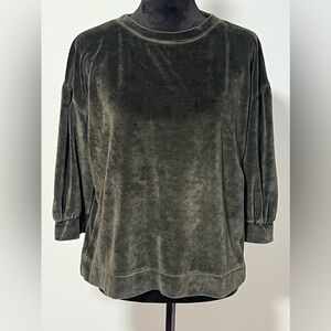 GARNET HILL Moonrise Velour Pullover - S